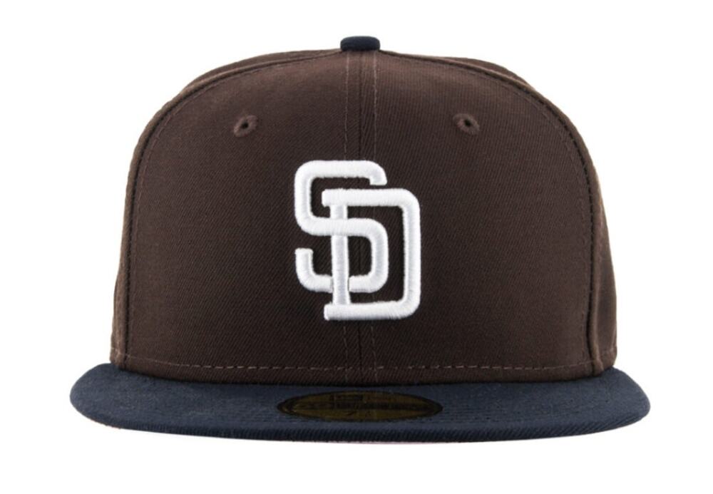 New Era X Billion Creation Mens 59FIFTY San Diego Padres Fitted Hat Brown 7 5/8